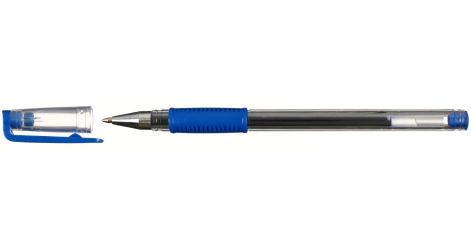 Ручка гелевая Comfort корпус прозрачный, стержень синий