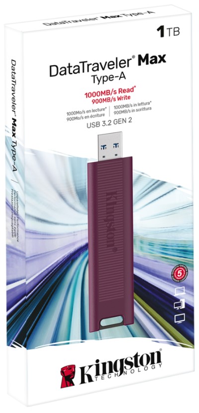 Флэш-накопитель Kingston DataTraveler Max (USB 3.2, Type-A), 1Tb, цвета корпуса ассорти