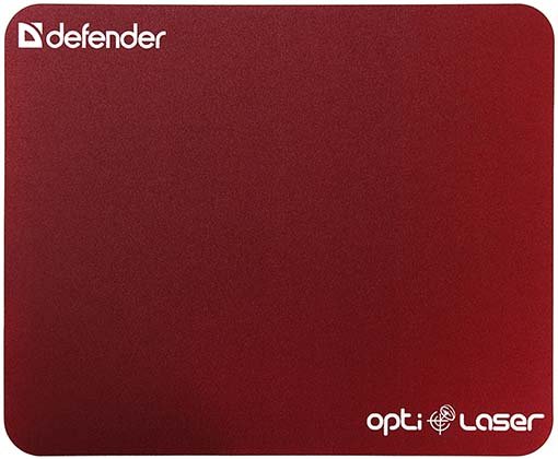 Коврик для мыши Defender Silver Opti-Laser 210×180×0,4 мм, бордовый металлик