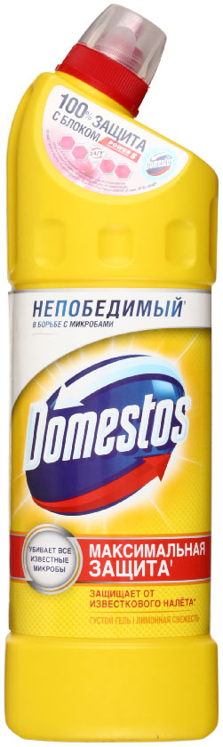 Средство для мытья сантехники Domestos , 1000 мл, «Лимонная свежесть»