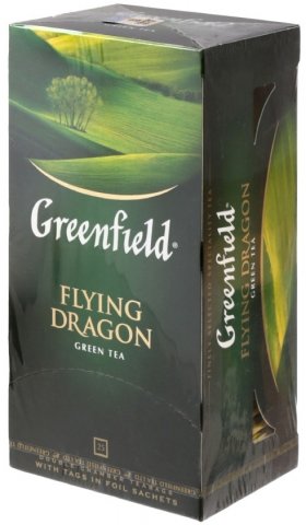 Чай Greenfield пакетированный 50 г, 25 пакетиков, Flying Dragon, зеленый чай