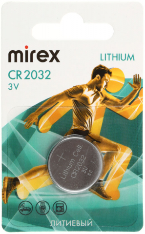 Батарейка литиевая дисковая Mirex Lithium, CR2032, 3V