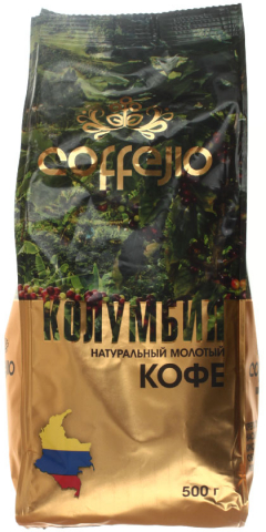 Кофе натуральный молотый Coffejio «Колумбия», 500 г, среднеобжаренный