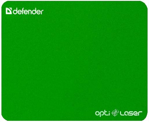 Коврик для мыши Defender Silver Opti-Laser 220×180×0,4 мм, зеленый металлик