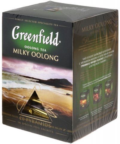 Чай Greenfield, 36 г, 20 пакетиков-пирамидок, Milky Oolong, зеленый чай