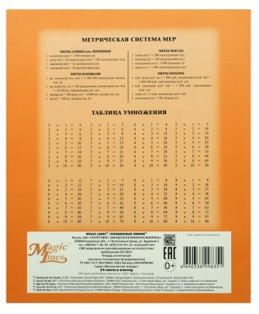 Тетрадь школьная А5, 24 л. на скобе «Великолепная тетрадь», 170*205 мм, клетка