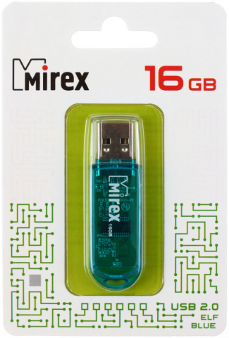 Flesh Nakopitel Mirex Elf 16gb Usb 2 0 Korpus Prozrachno Zelenyj 13600 Fmugre16