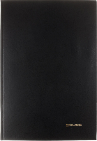 Книга учета Brauberg, 200*290 мм, 96 л., клетка, черная