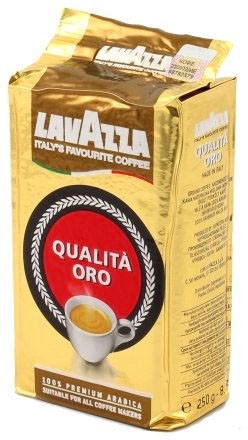 Кофе натуральный молотый Lavazza Qualita Oro, 250 г, среднеобжаренный (в пачке)