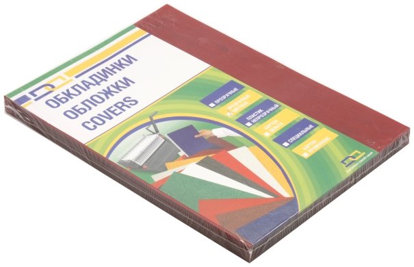 Обложки для переплета пластиковые D&A А4, 100 шт., 180 мкм, прозрачные красные