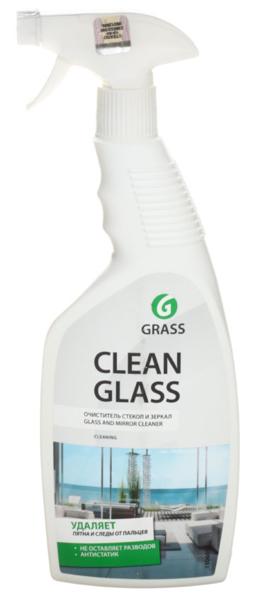 Очиститель стекол, пластика и зеркал Grass Clean Glass, 600 мл, с распылителем