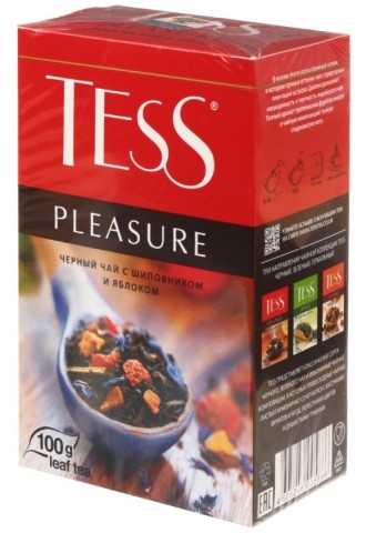 Чай Tess, 100 г, Pleasure, чай чёрный с ароматом фруктов