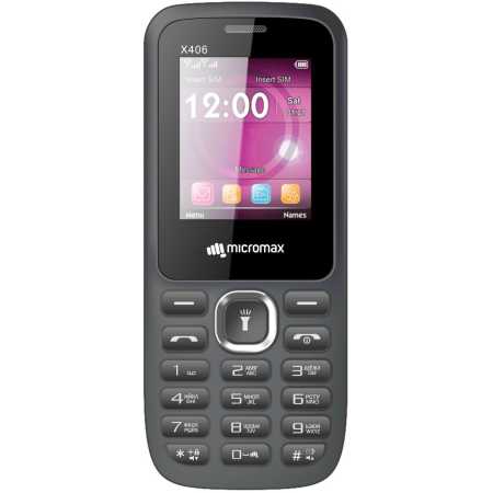 Телефон мобильный Micromax X406 , Grey, корпус серого цвета