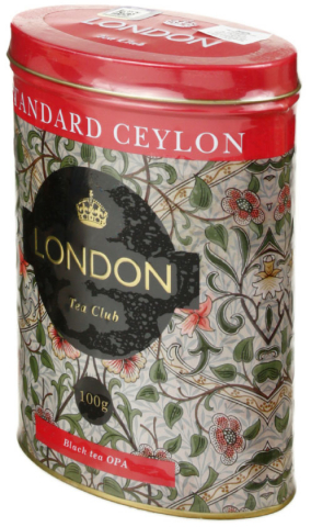 Чай London Tea Club в жестяной банке, 100 г, Standart Ceylon, черный чай