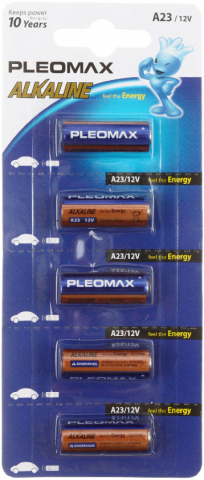 Батарейки щелочные Pleomax Alkaline, A23, 12V, 5 шт.