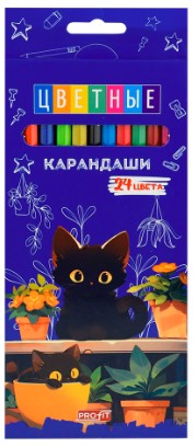 Карандаши цветные «Котята» 24 цвета