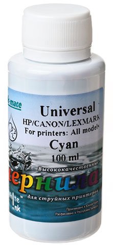 Чернила WI Universal HP/Canon/Lexmark (водорастворимые) 100 мл, синие