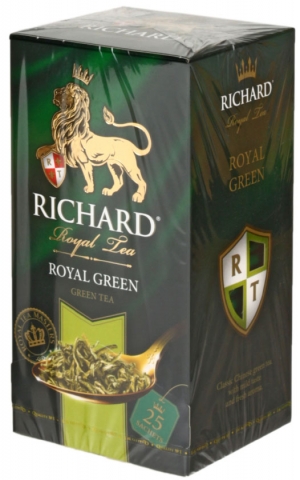 Чай Richard ароматизированный пакетированный, 50 г, 25 пакетиков, Royal Green, зеленый чай