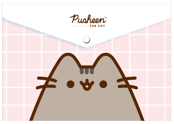 Папка для тетрадей на кнопке Pusheen 235×330 мм