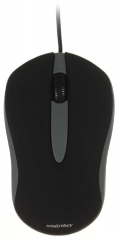 Мышь компьютерная Smartbuy One SBM-329 USB, проводная, черно-серая