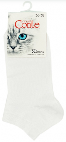 Носки женские Conte Elegant 3DSocks размер 23-25, белые