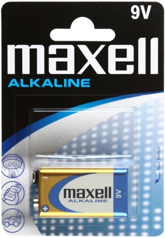 Батарейка щелочная Maxell Alkaline , 9V, 6LR61, тип «Крона»