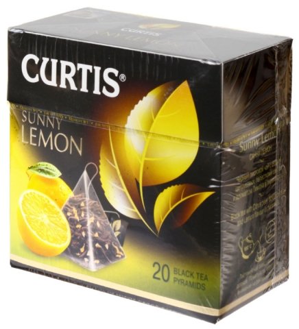 Чай Curtis 34 г, 20 пакетиков, Sunny Lemon, черный чай