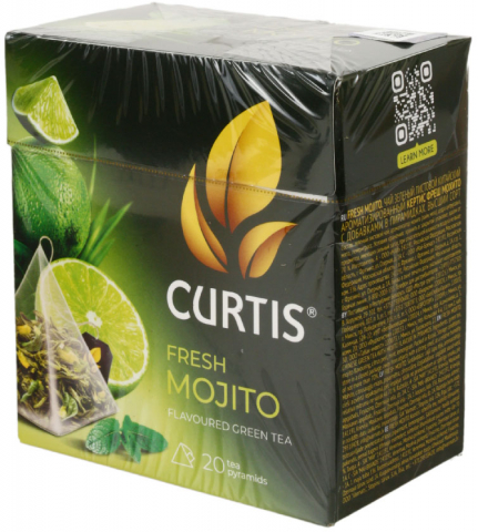 Чай Curtis 34 г, 20 пакетиков, Freah Mojito, зеленый чай