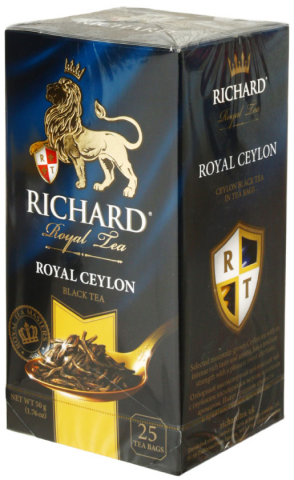 Чай Richard ароматизированный пакетированный, 50 г, 25 пакетиков, Royal Ceylon, черный чай