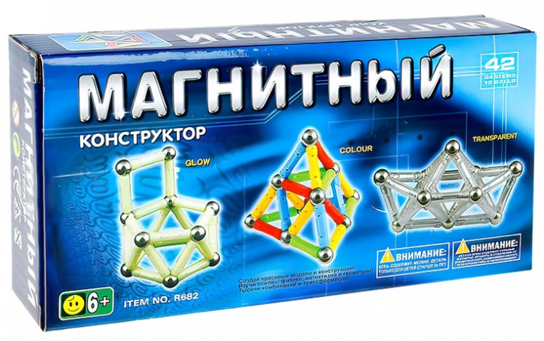 Конструктор магнитный Sima-Land 42 детали, 6+