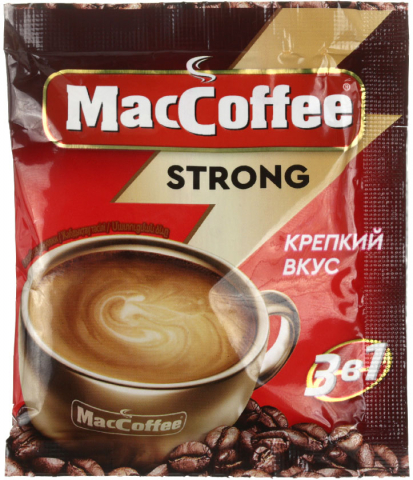 Кофе растворимый MacCoffee 3в1, 18 г, в стике, Strong