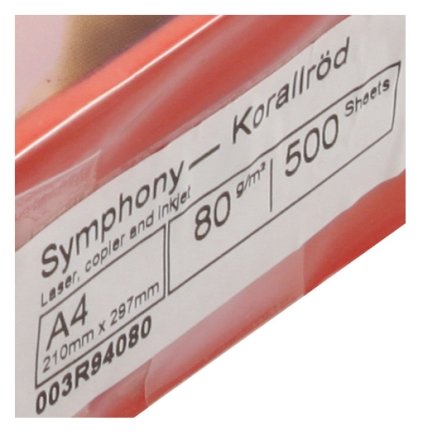 Бумага офисная цветная Xerox Symphony , А4 (210*297 мм), 80 г/м2, 500 л., коралловая