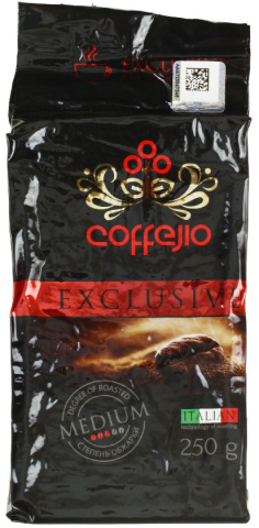 Кофе натуральный молотый Coffejio Exclusive, 250 г, среднеобжаренный