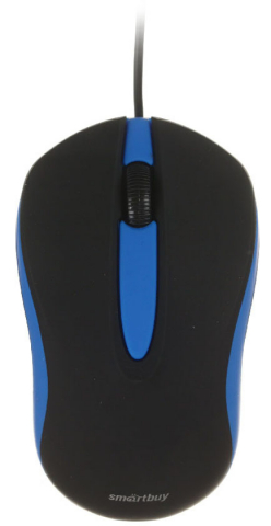 Мышь компьютерная Smartbuy One SBM-329 USB, проводная, черно-синяя