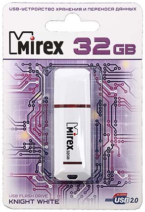 Флэш-накопитель Mirex Knight, 32Gb, USB 2.0, корпус белый