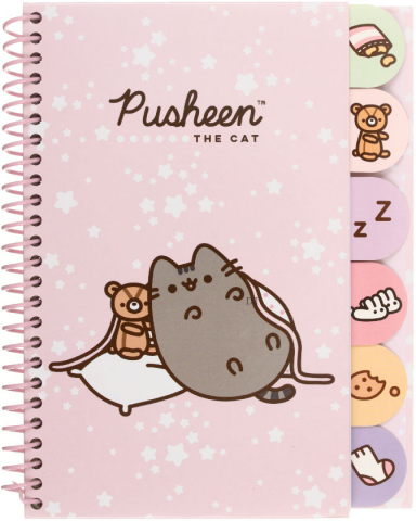 Блокнот на гребне А5 Pusheen, 175*215 мм, 60 л., линия