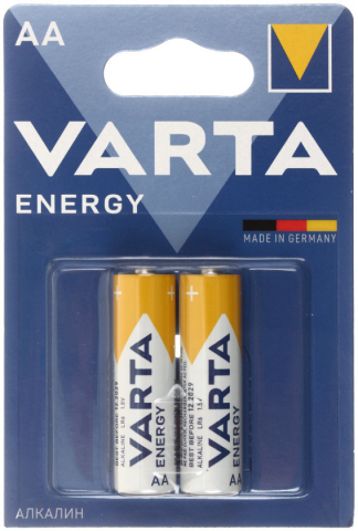 Батарейки щелочные Varta Energy, AA, LR6, 1.5V, 2 шт.