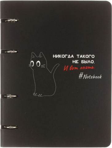 Тетрадь общая А5, 120 л. на кольцах «Никогда такого не было», 160*212 мм, клетка