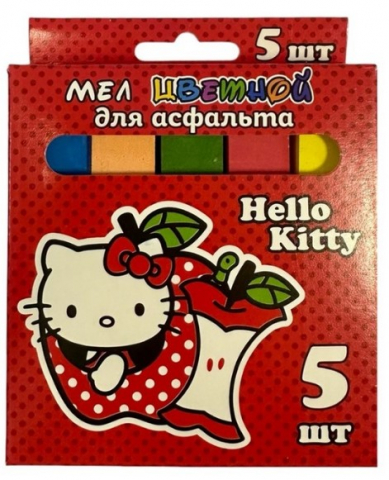 Мел цветной Hello Kitty, 5 шт., Jumbo