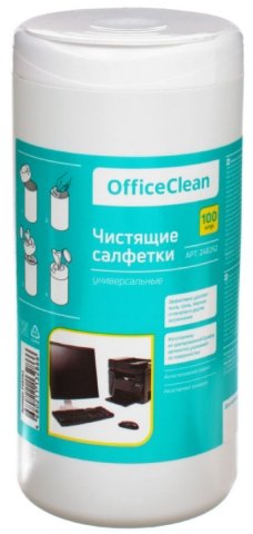 Салфетки чистящие OfficeClean 100 шт., универсальные