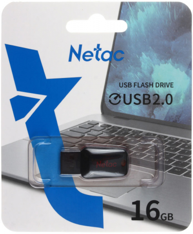 Флеш-накопитель Netac U197 (2.0) 16 Gb, корпус черный