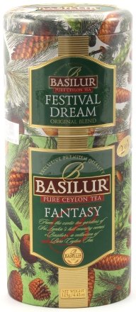 Чай Basilur, 125 г, Fantasy/Fesyival Dream, 2в1, черный/зеленый чай