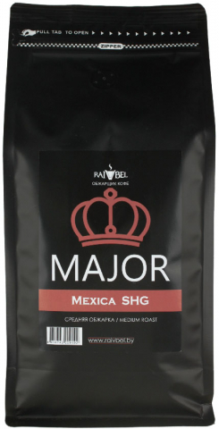 Кофе натуральный в зернах Major Mexica SHG, 1000 г, среднеобжаренный