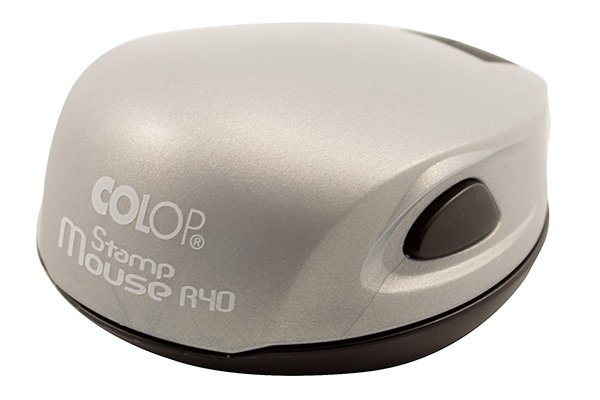 Полуавтоматическая оснастка Colop Stamp Mouse R40 для клише печати ø40 мм, корпус серебристый