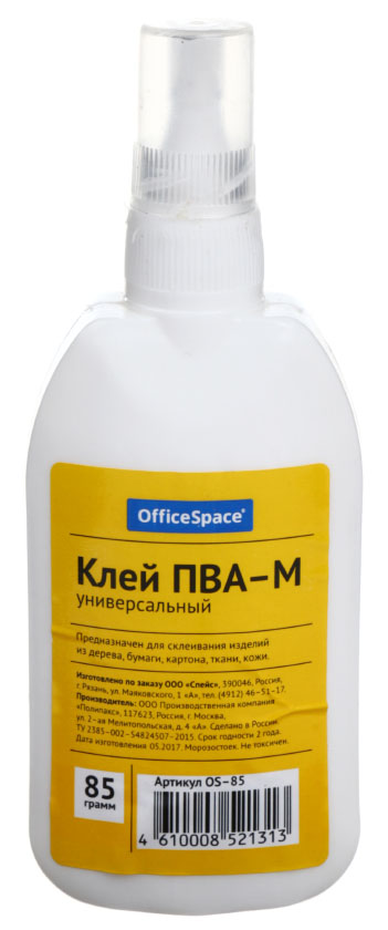 Клей ПВА-М OfficeSpace, 85 г (85 мл)