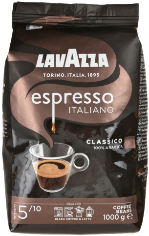 Кофе натуральный в зернах Lavazza Caffe Espresso , 1000 г, среднеобжаренный