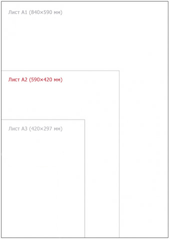 Ватман «Полиграфкомбинат» А2 (590×420 мм), 200 г/м²